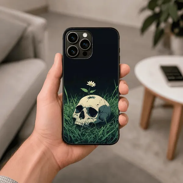 calavera y flor