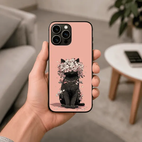 Flores y gato